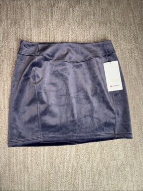 Lululemon Woman's Size L Nightfall Scuba High-Rise Mini Skirt Velvet